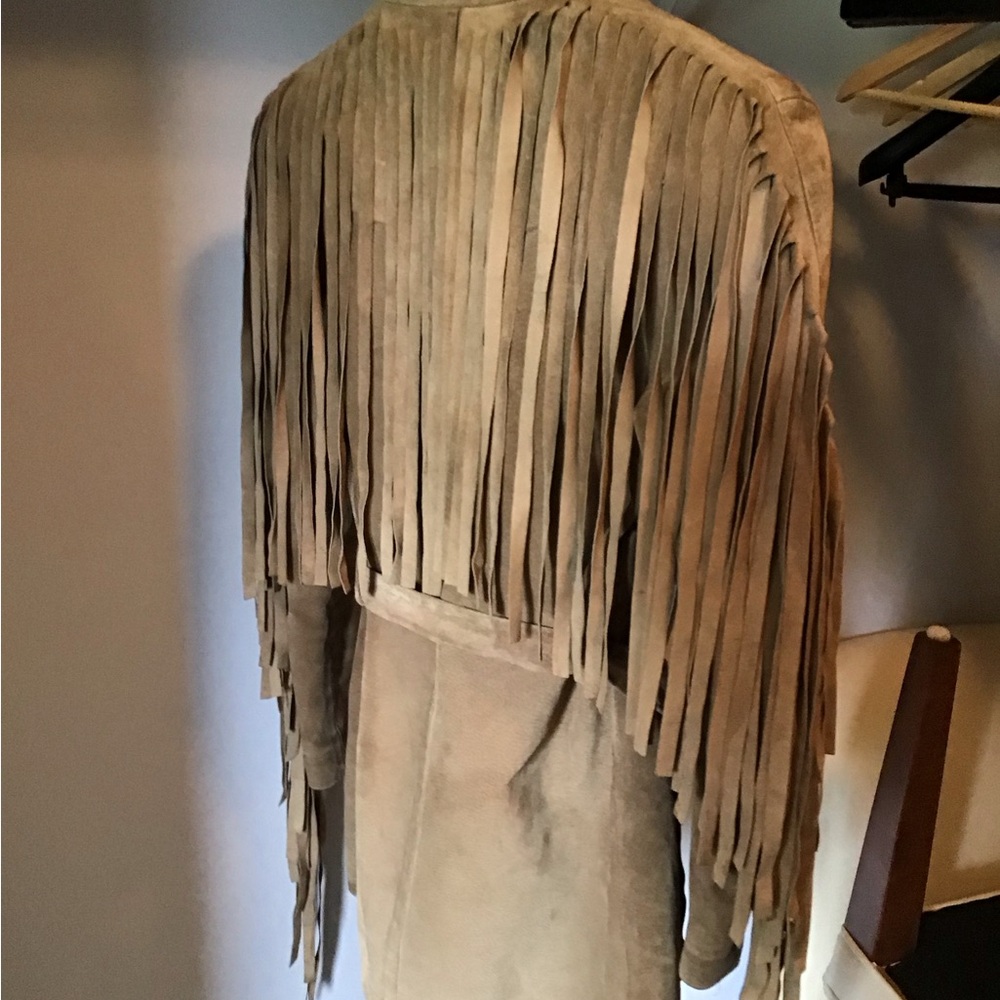 Vintage suede fringe jacket